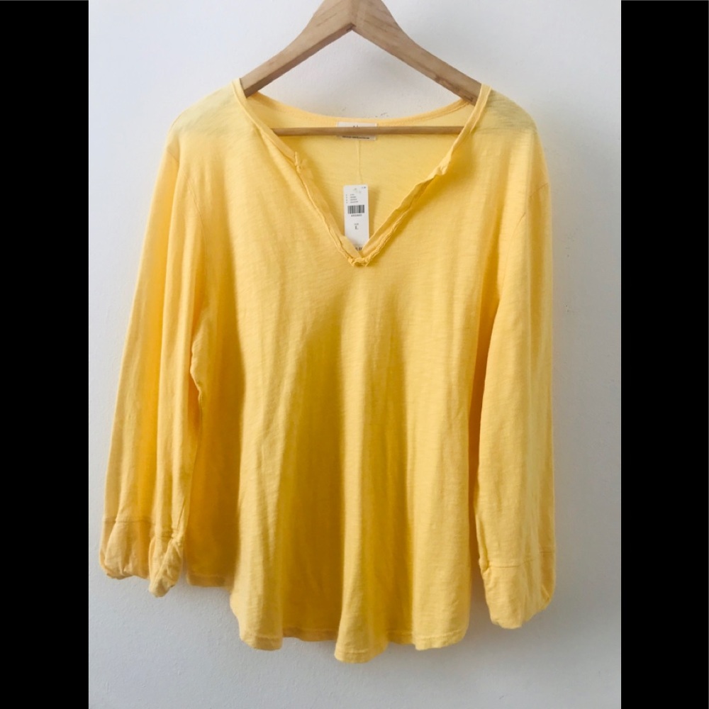 Anthropologie - 3/4 length wide V-neck.